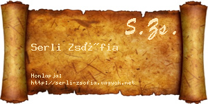 Serli Zsófia névjegykártya