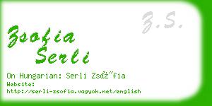 zsofia serli business card